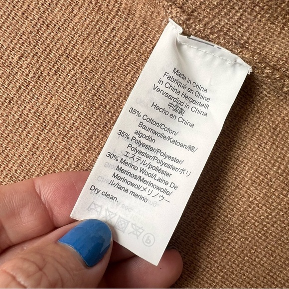 J Crew Juliette collarless sweater-blazer Open Front Cardigan Camel wool coat - Picture 4 of 5